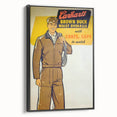 Vintage Carhartt Workwear Ad Poster | Retro Brown Duck Overalls Art