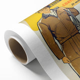 Vintage Carhartt Workwear Ad Poster | Retro Brown Duck Overalls Art