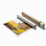 Vintage Carhartt Workwear Ad Poster | Retro Brown Duck Overalls Art