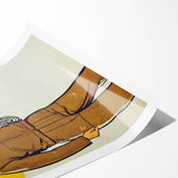 Vintage Carhartt Workwear Ad Poster | Retro Brown Duck Overalls Art