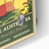 Australia Retro Beach Travel Poster | Vintage Coastal Escape Art