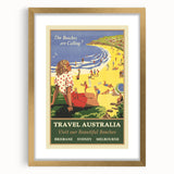 Australia Retro Beach Travel Poster | Vintage Coastal Escape Art