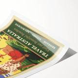 Australia Retro Beach Travel Poster | Vintage Coastal Escape Art