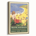 Australia Retro Beach Travel Poster | Vintage Coastal Escape Art