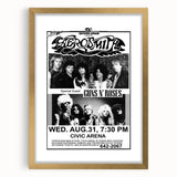 Aerosmith & Guns N' Roses Retro Poster – Vintage Rock Art