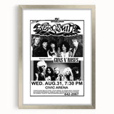 Aerosmith & Guns N' Roses Retro Poster – Vintage Rock Art