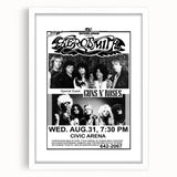 Aerosmith & Guns N' Roses Retro Poster – Vintage Rock Art