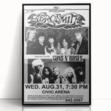 Aerosmith & Guns N' Roses Retro Poster – Vintage Rock Art