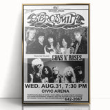 Aerosmith & Guns N' Roses Retro Poster – Vintage Rock Art