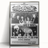 Aerosmith & Guns N' Roses Retro Poster – Vintage Rock Art