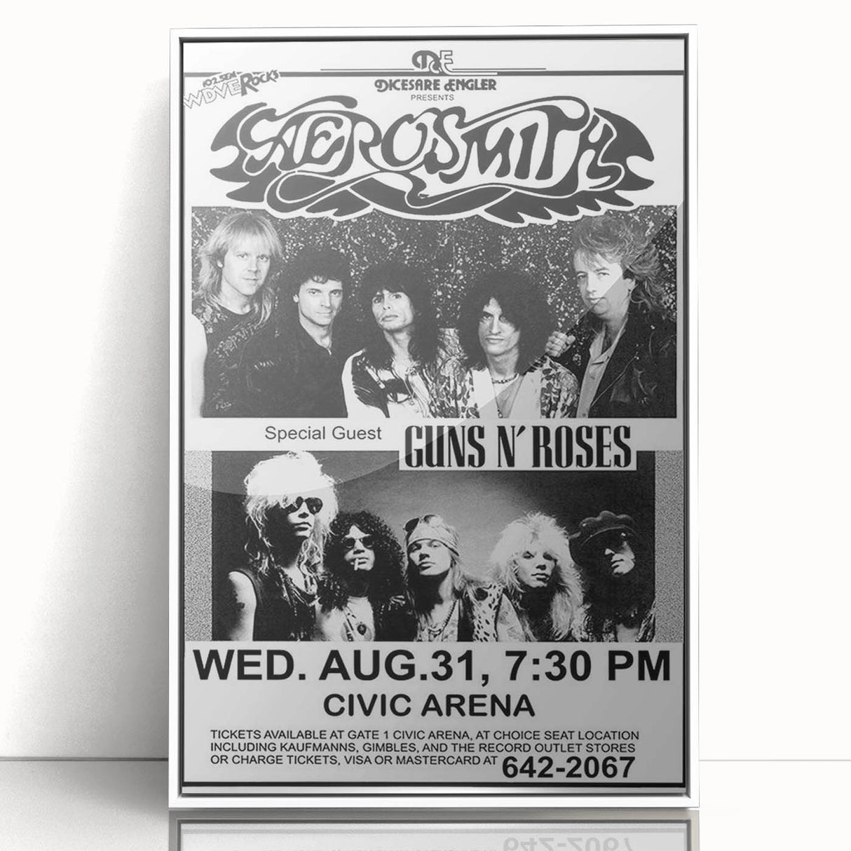 Aerosmith & Guns N' Roses Retro Poster – Vintage Rock Art