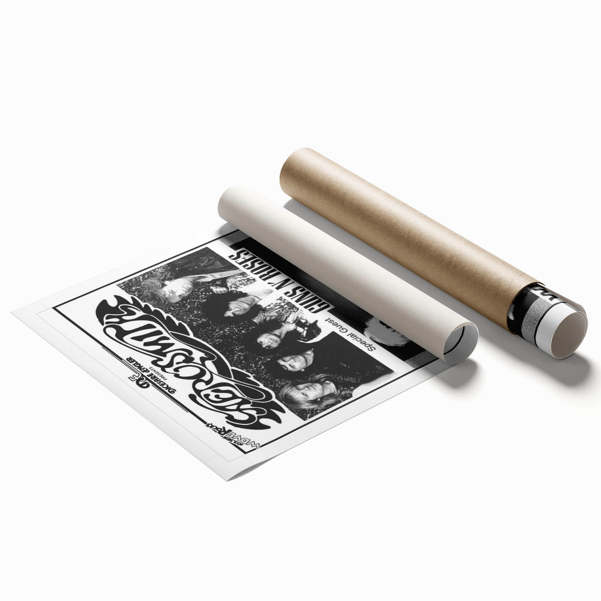 Aerosmith & Guns N' Roses Retro Poster – Vintage Rock Art
