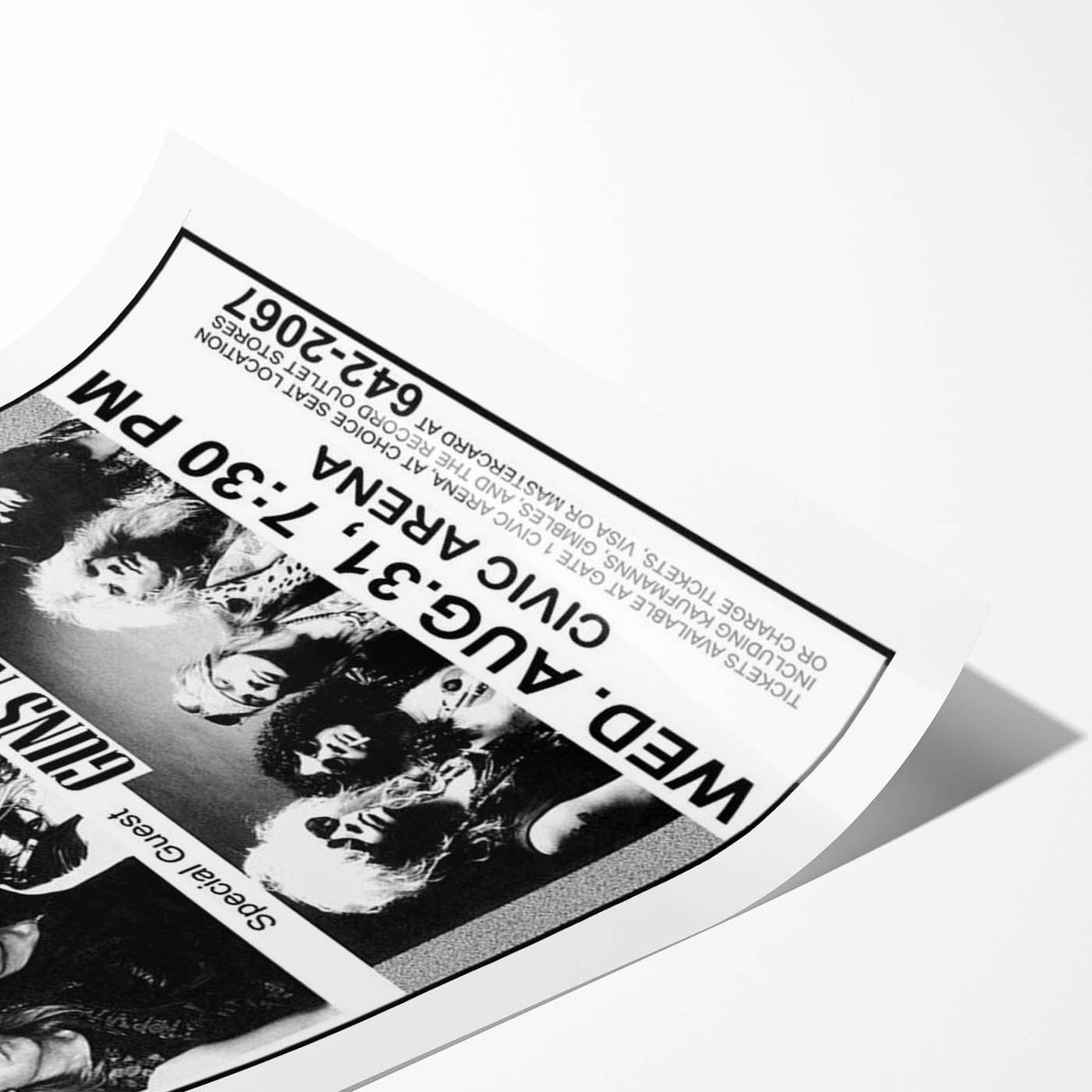 Aerosmith & Guns N' Roses Retro Poster – Vintage Rock Art