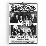 Aerosmith & Guns N' Roses Retro Poster – Vintage Rock Art