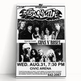 Aerosmith & Guns N' Roses Retro Poster – Vintage Rock Art