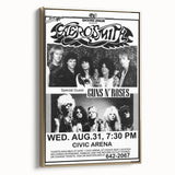Aerosmith & Guns N' Roses Retro Poster – Vintage Rock Art