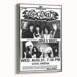 Aerosmith & Guns N' Roses Retro Poster – Vintage Rock Art