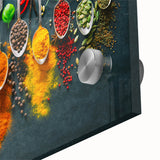Colorful Spice Arrangement - Vibrant Kitchen Wall Art
