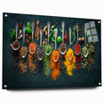 Colorful Spice Arrangement - Vibrant Kitchen Wall Art