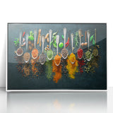 Colorful Spice Arrangement - Vibrant Kitchen Wall Art