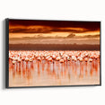 Black and white framed canvas of a Kenyan landscape, ideal for bedroom wall art.