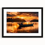 Extra large textured abstract art print featuring colorful, abstract scenery of Mauritius, ideal for living room decor.
