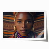 Extra large rolled print of Tanzanian scenery with vibrant green and earth tones, ideal for art wall dining room.