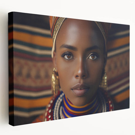 Large canvas print of African savannah scenery featuring wildlife, in earthy tones, suitable for kitchen wall art.