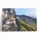 Black and white stretched canvas of Tibetan scenery, ideal for kitchen wall art or bedroom ambiance.