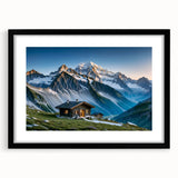 Extra large abstract art print featuring textured, colorful patterns, framed in black, ideal for living room decor.