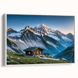 Vintage poster art of a scenic Georgian landscape in vibrant colors on a large framed canvas, ideal for living room decor.