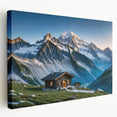Large canvas print featuring a serene Georgian landscape in soft earth tones, ideal for kitchen wall art.