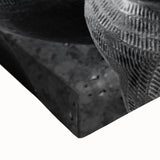 Black and white landscape art painting of a Laotian scenery on stretched canvas, suited for bedroom wall art.