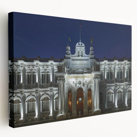 Large canvas print of a Malaysian landscape in soft earth tones, suitable for kitchen wall art.