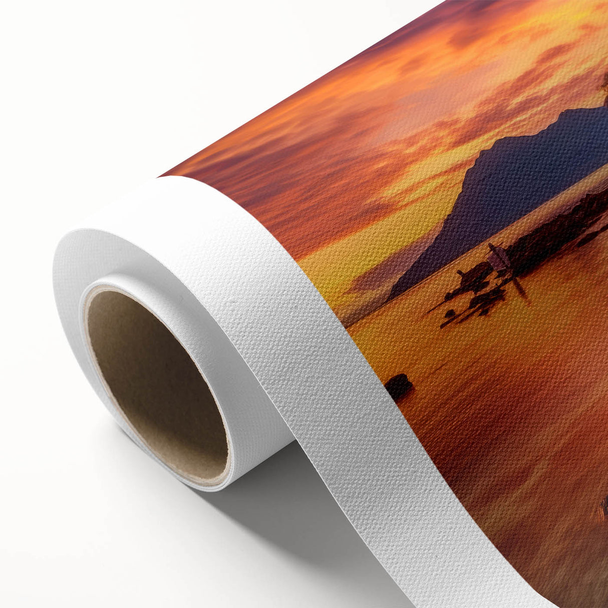 Art Deco style poster of a serene Maldivian landscape on rolled canvas, suitable for nursery wall art.