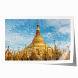 Extra large rolled print of a serene Myanmar landscape with lush greenery and vibrant florals.