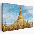 Large canvas print of a scenic Myanmar landscape in muted earth tones, suitable for kitchen wall art.