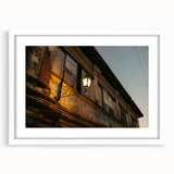 Abstract art print featuring a colorful Philippine landscape on a white framed canvas, suitable for dining room decor.