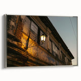 Landscape art painting of a colorful Asian scenery on a framed canvas, ideal for adding a vintage touch to any room.