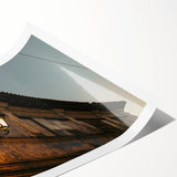 Extra large wall art featuring line art flowers in subtle tones on a rolled print, ideal for large living room decor.