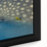 Extra large framed canvas featuring a textured, colorful Sri Lankan scenery, ideal for living room decor.