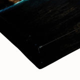 Large art canvas featuring a black and white Tasmanian landscape, ideal for bedroom wall decor.