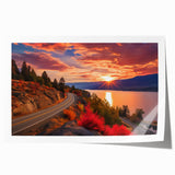 Extra large rolled print depicting vibrant British Columbia scenery, ideal for art wall dining room or bathroom.