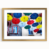 Extra large abstract art print of a textured Canadian landscape in gold frame, suitable for living room decor.