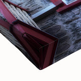 Black and white landscape art painting of Quebec scenery on large stretched canvas, suitable for bedroom wall.