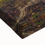 Black and white landscape art painting of Yukon scenery on stretched canvas, ideal for bedroom wall decor.