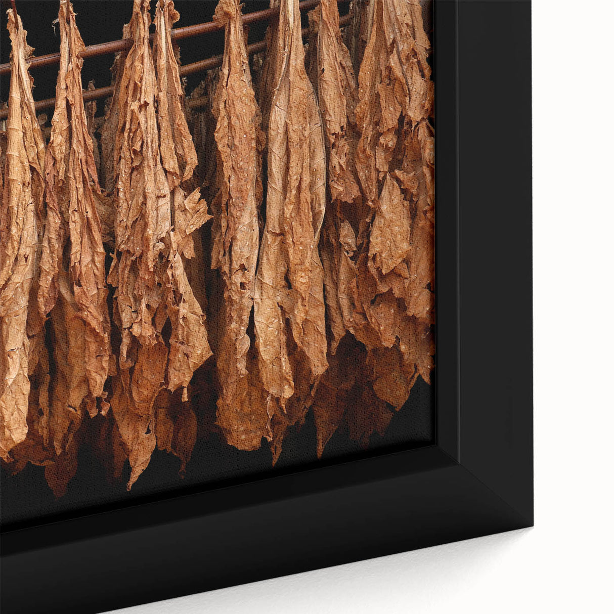 Black wall art featuring a textured Caribbean scenery in vibrant colors on a large framed canvas.