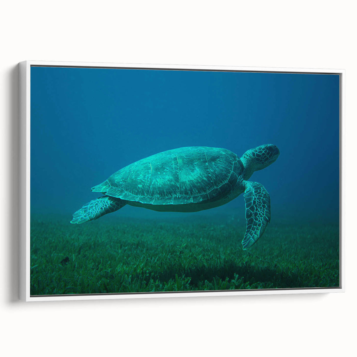 Framed canvas of a vintage-style landscape painting depicting the vibrant Caribbean scenery of Martinique.