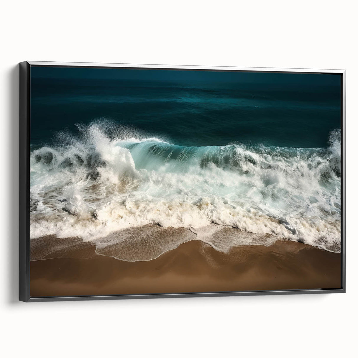 Black and white framed canvas of a vintage Puerto Rican landscape, ideal for bedroom wall decor.