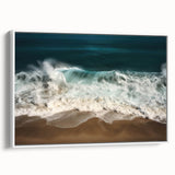 Framed canvas depicting a vintage-style Puerto Rican landscape in vibrant, colorful hues.